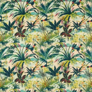 green animal printed fabric from Clarke & Clarke