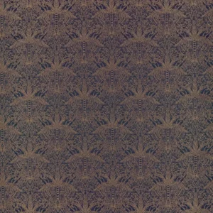 black-grey botanical woven fabric from Clarke & Clarke
