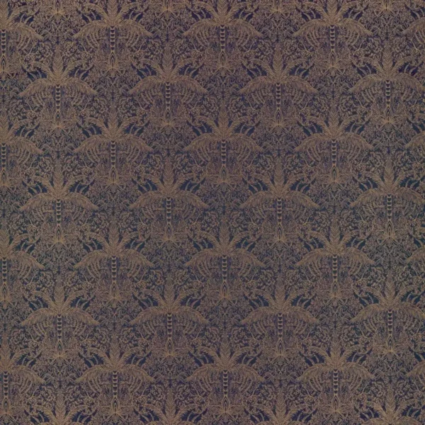 black-grey botanical woven fabric from Clarke & Clarke