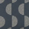 blue geometric voile-sheer fabric from Clarke & Clarke
