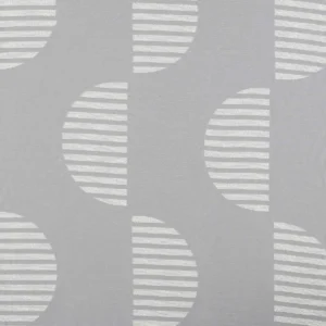 black-grey geometric voile-sheer fabric from Clarke & Clarke