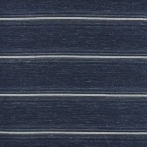 blue striped voile-sheer fabric from Clarke & Clarke
