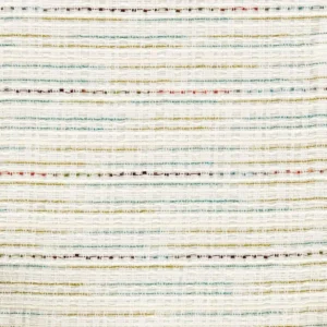 multicolour striped voile-sheer fabric from Clarke & Clarke