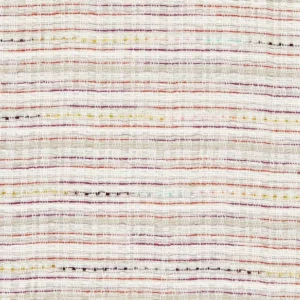 multicolour striped voile-sheer fabric from Clarke & Clarke