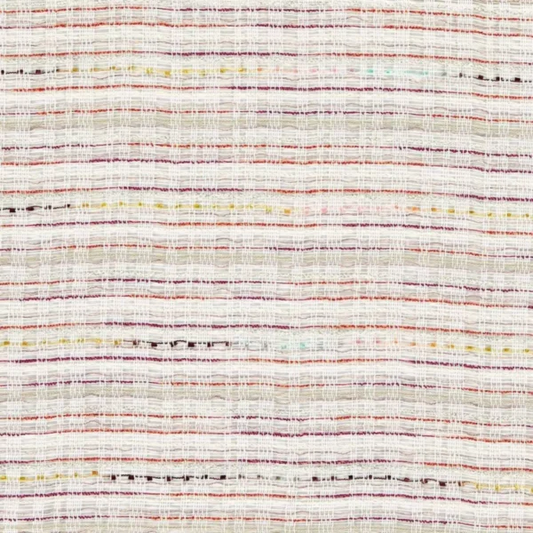 Lucas Fabric - Summer by multicolour striped voile-sheer fabric from Clarke & Clarke