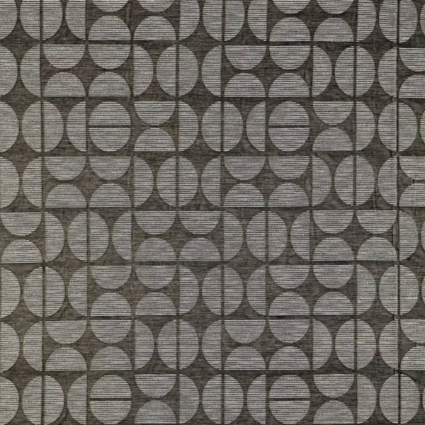 Magnus Fabric - Charcoal by black-grey geometric voile-sheer fabric from Clarke & Clarke