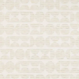 white geometric voile-sheer fabric from Clarke & Clarke