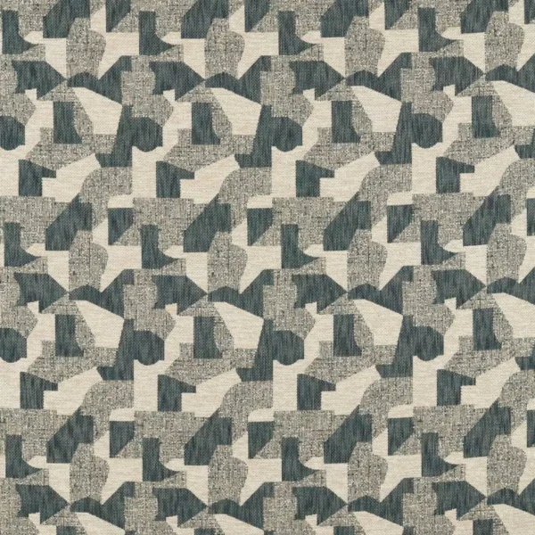 Espen Fabric - Moss by green geometric woven fabric from Clarke & Clarke