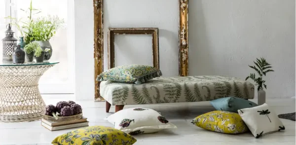 Abeja Fabric - Teal from