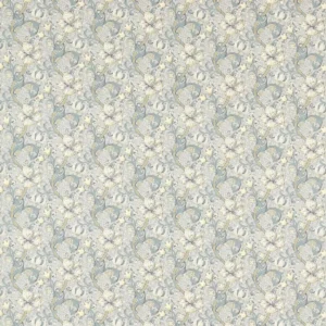 black-grey botanical cotton fabric from Clarke & Clarke