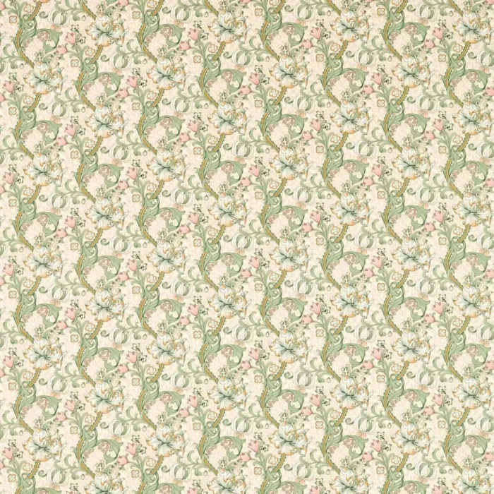 Golden Lily Fabric - Linen / Blush swatch