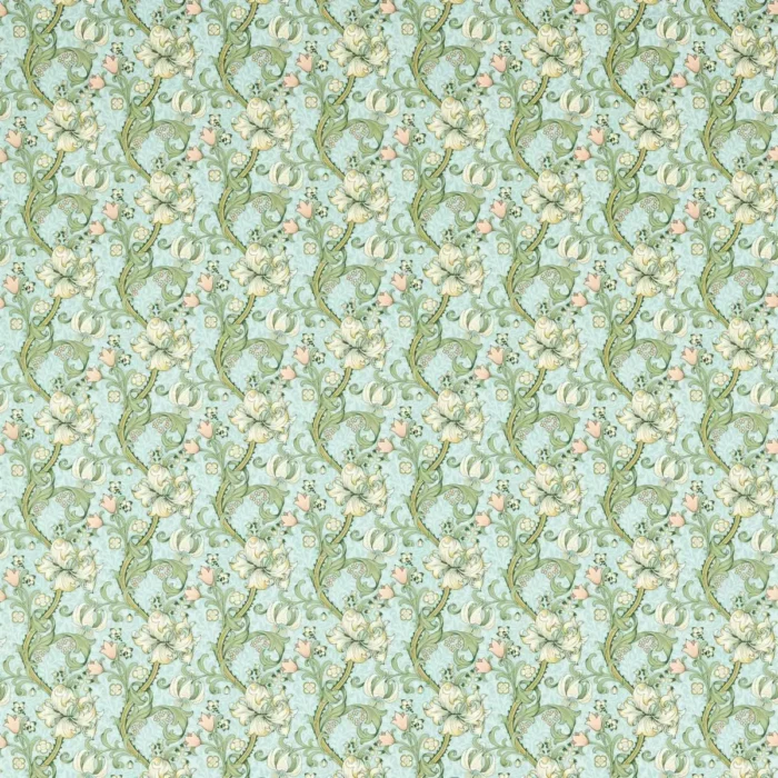 Golden Lily Fabric - Apple / Blush swatch