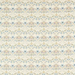 white botanical cotton fabric from Clarke & Clarke