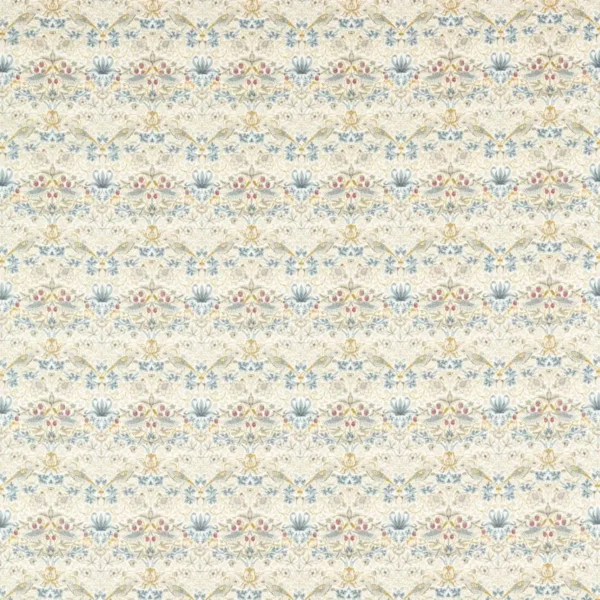 white botanical cotton fabric from Clarke & Clarke