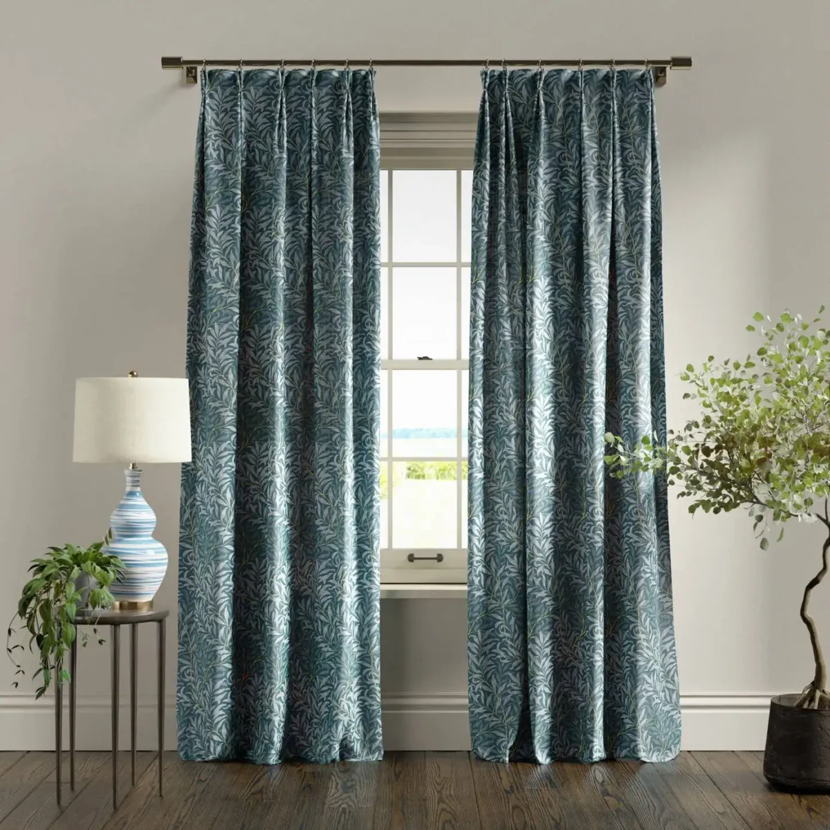 Willow Boughs Fabric - Denim by Willow Boughs Fabric - Denim from