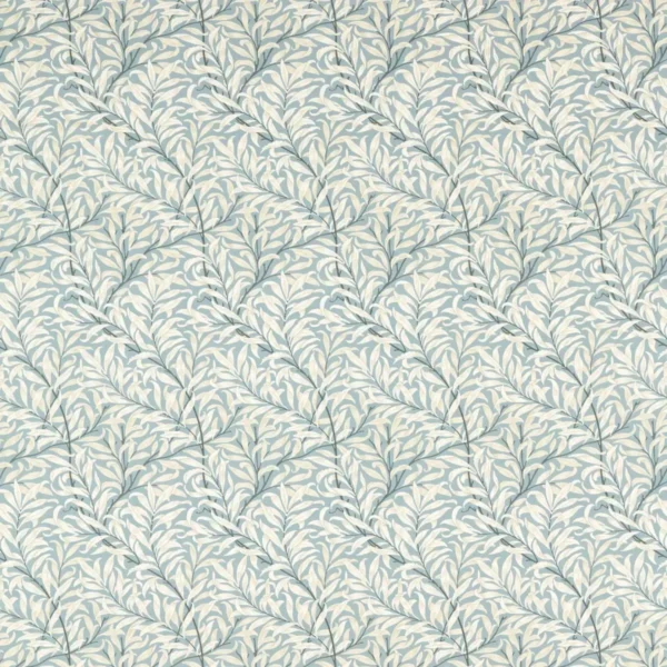 Willow Boughs Fabric - Dove by black-grey botanical cotton fabric from Clarke & Clarke