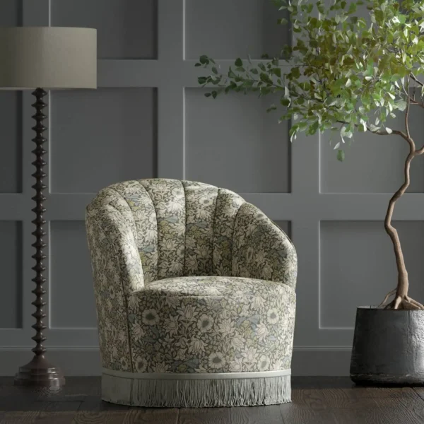 Mallow Fabric - Slate / Dove by Mallow Fabric - Slate / Dove from