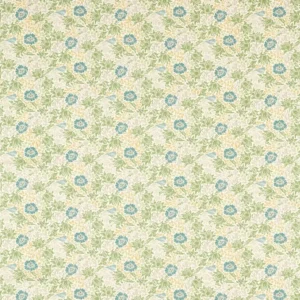 green botanical cotton fabric from Clarke & Clarke