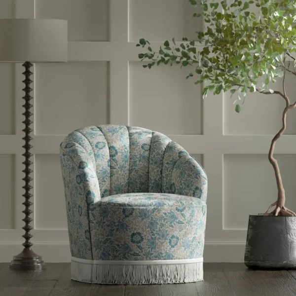 Mallow Fabric - Denim / Ivory by Mallow Fabric - Denim / Ivory from