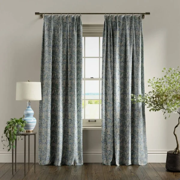 Acanthus Fabric - Denim by Acanthus Fabric - Denim from