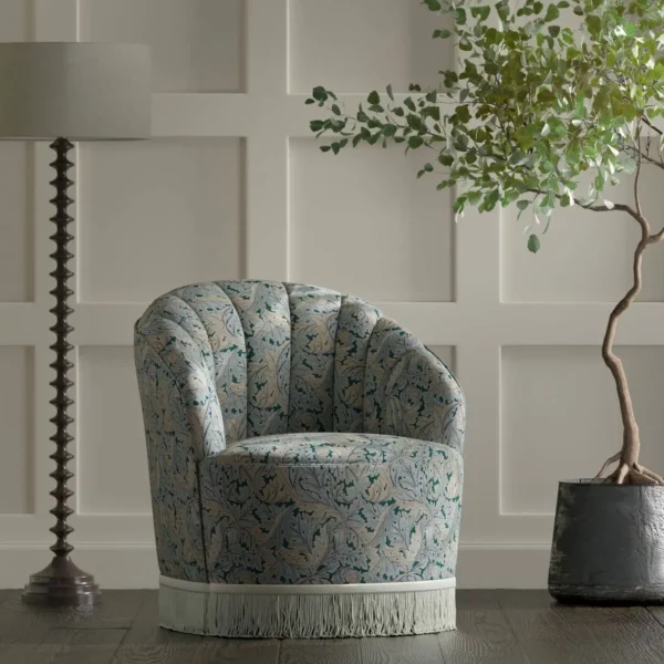 Acanthus Fabric - Denim by Acanthus Fabric - Denim from
