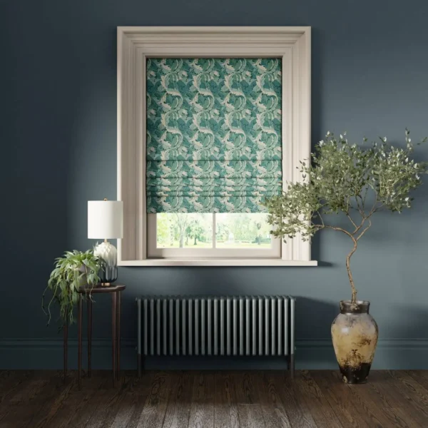 Acanthus Fabric - Teal by Acanthus Fabric - Teal from