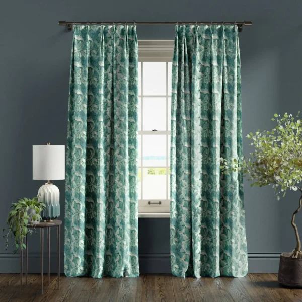 Acanthus Fabric - Teal by Acanthus Fabric - Teal from