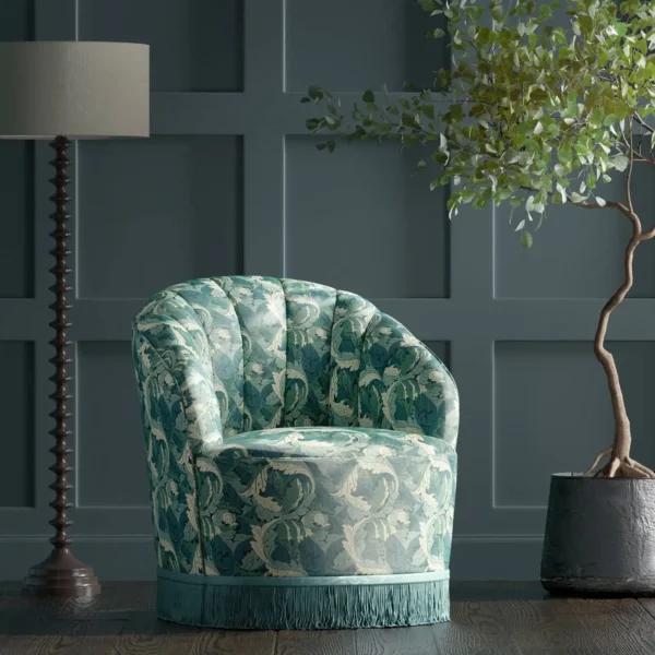 Acanthus Fabric - Teal by Acanthus Fabric - Teal from