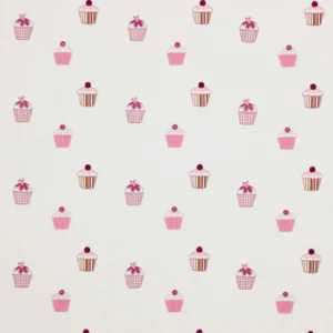 pink children's embroideried fabric from Harlequin