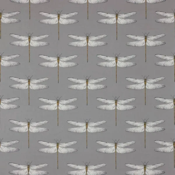 Demoiselle Fabric - Graphite / Almond by Demoiselle Fabric - Graphite / Almond from