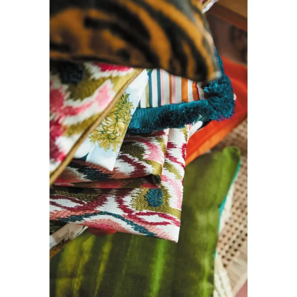 Demoiselle Fabric - Ink / Chartreuse by Demoiselle Fabric - Ink / Chartreuse from