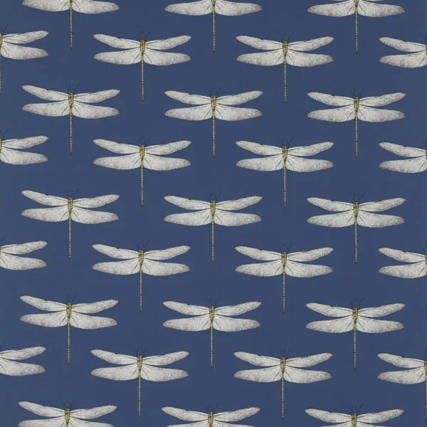 Demoiselle Fabric - Ink / Chartreuse by Demoiselle Fabric - Ink / Chartreuse from