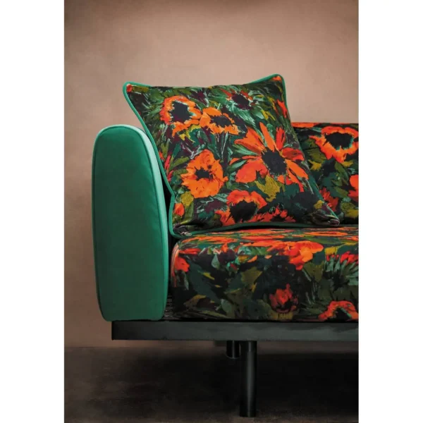 Flores Fabric - Damson / Viola / Blush by Flores Fabric - Damson / Viola / Blush from