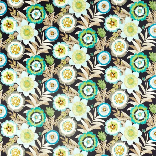 Komovi Fabric - Saffron / Lagoon / Citrus by Komovi Fabric - Saffron / Lagoon / Citrus from