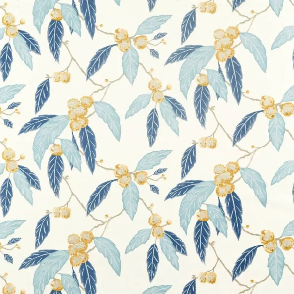 Coppice Fabric - Saffron / Cobalt by Coppice Fabric - Saffron / Cobalt from