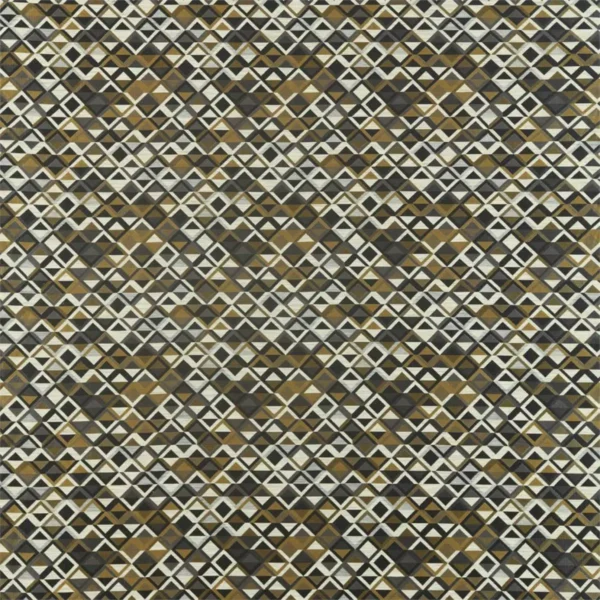 Boka Fabric - Slate / Charcoal / Brass from