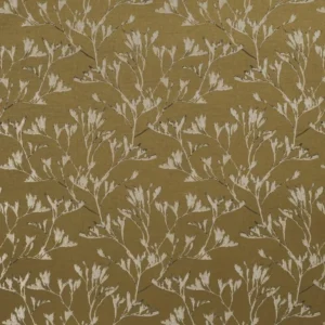 yellow botanical jacquard fabric from Ashley Wilde