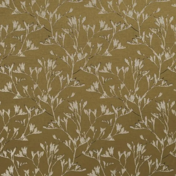 yellow botanical jacquard fabric from Ashley Wilde