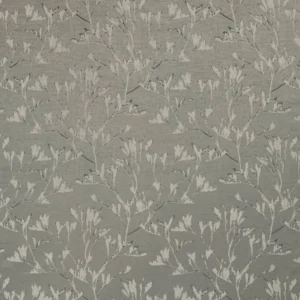 black-grey botanical jacquard fabric from Ashley Wilde