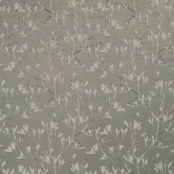 black-grey botanical jacquard fabric from Ashley Wilde