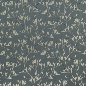 blue botanical jacquard fabric from Ashley Wilde