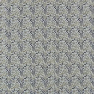 black-grey botanical jacquard fabric from Ashley Wilde