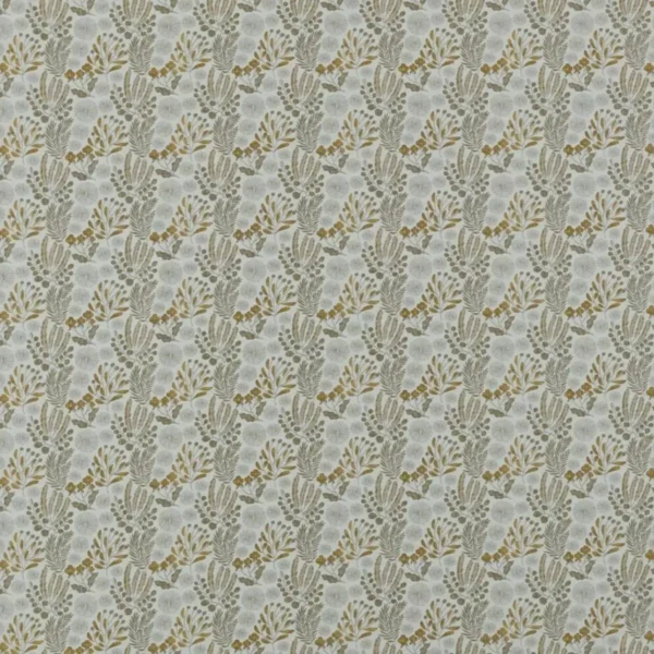 Beckett Fabric - Gold by yellow botanical jacquard fabric from Ashley Wilde