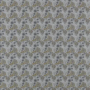 black-grey botanical jacquard fabric from Ashley Wilde