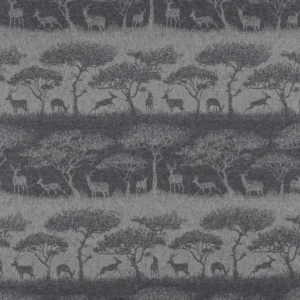 black-grey animal jacquard fabric from Ashley Wilde