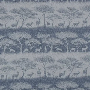 blue animal jacquard fabric from Ashley Wilde