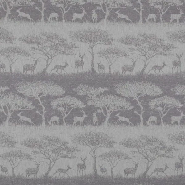 Hastings Fabric - Haze by black-grey animal jacquard fabric from Ashley Wilde
