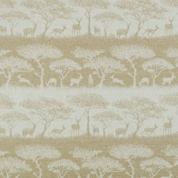 Hastings Fabric - Ochre by yellow animal jacquard fabric from Ashley Wilde