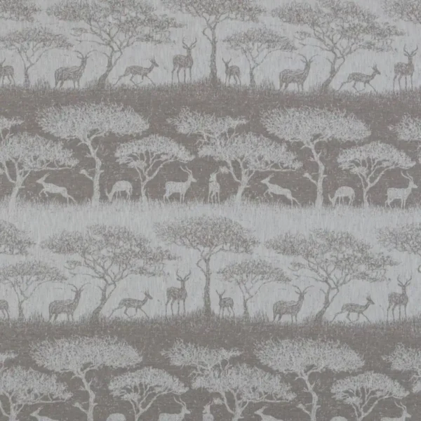 Hastings Fabric - Pebble by black-grey animal jacquard fabric from Ashley Wilde