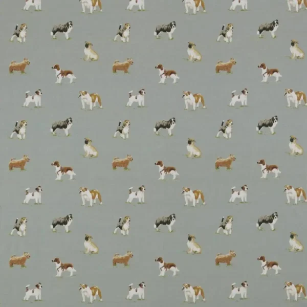 Rora Fabric - Sage by neutral animal cotton fabric from Ashley Wilde
